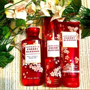 Japanese Cherry Blossom 3 pc set shower gel, ffm and body cream